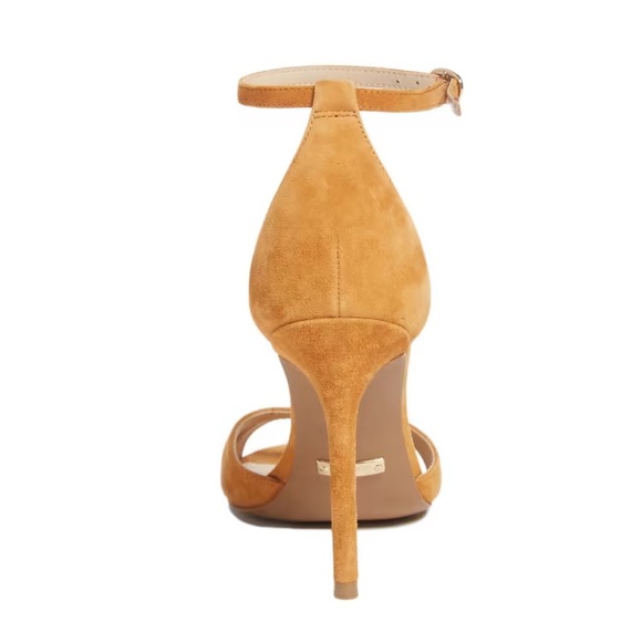 NIB Marciano Guess Abiele Leather Suede Stiletto Tan Brown Heels Size 8 - Picture 4 of 5